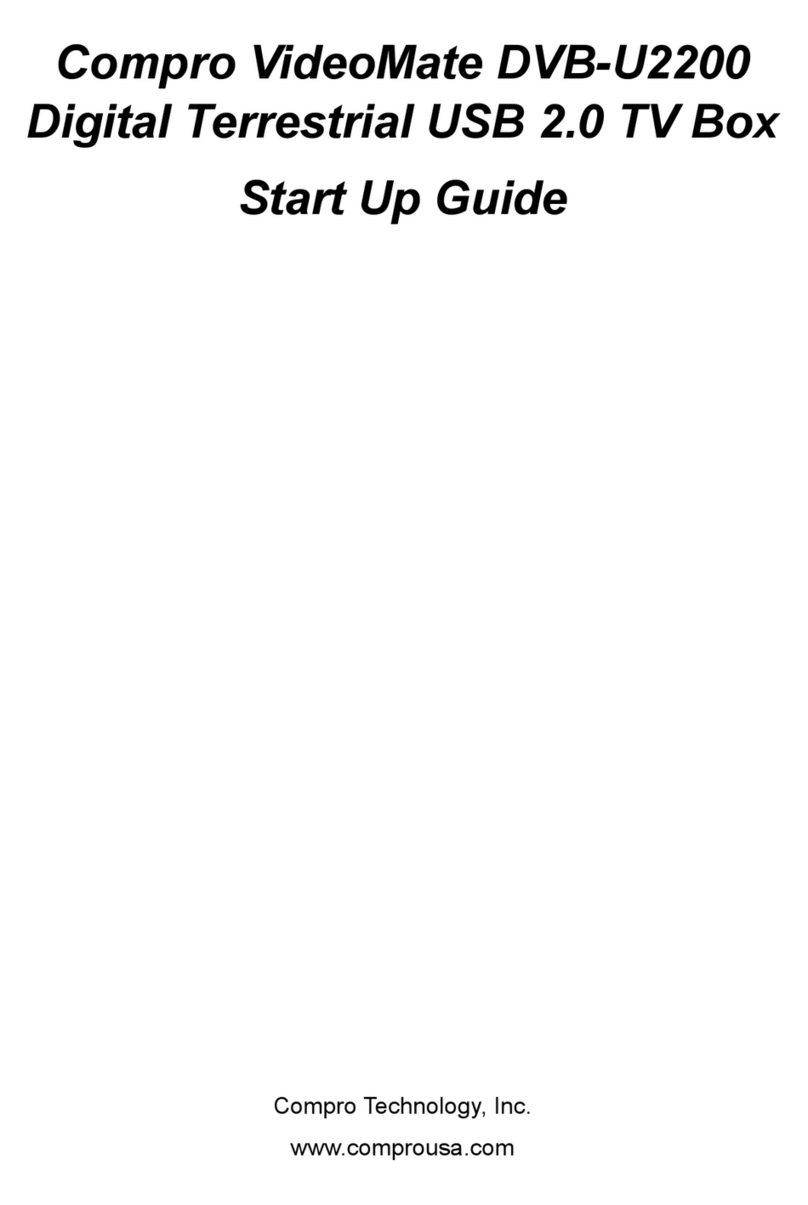 COMPRO DVB-U2200 - START UP GUIDE User manual