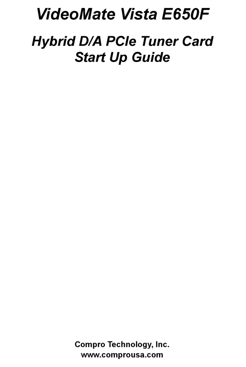 COMPRO E650F - START UP GUIDE manual