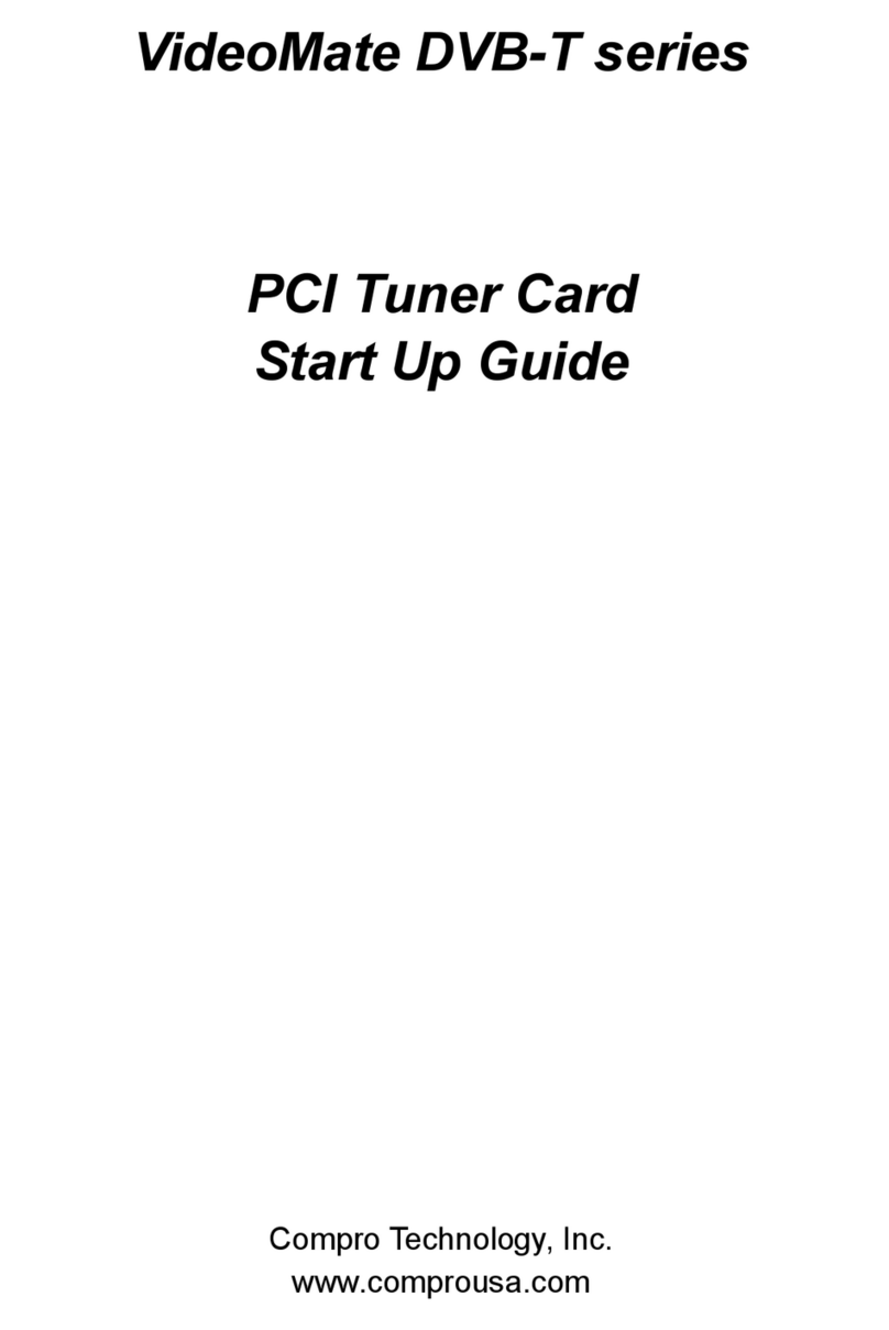 COMPRO DVB-T - START UP GUIDE User manual