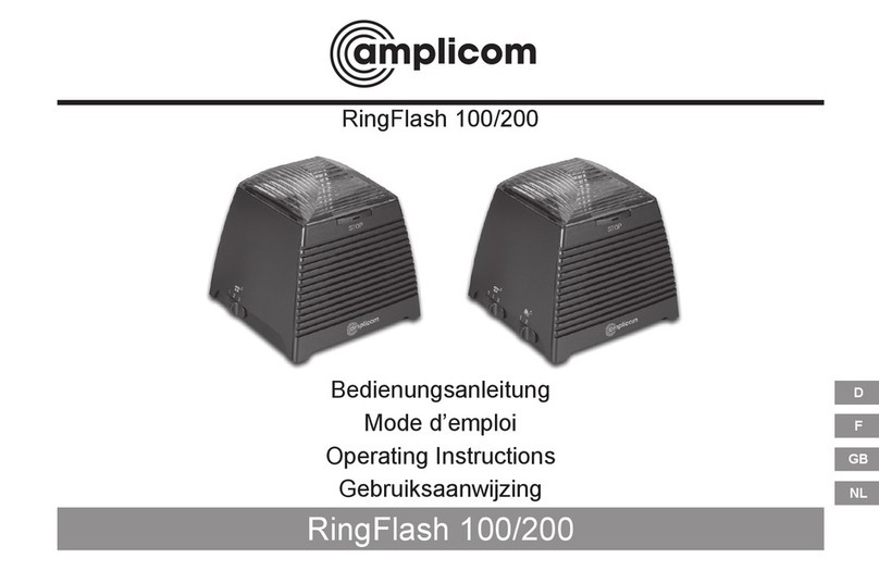 Amplicom RINGFLASH 100 - V1.1 operating instructions