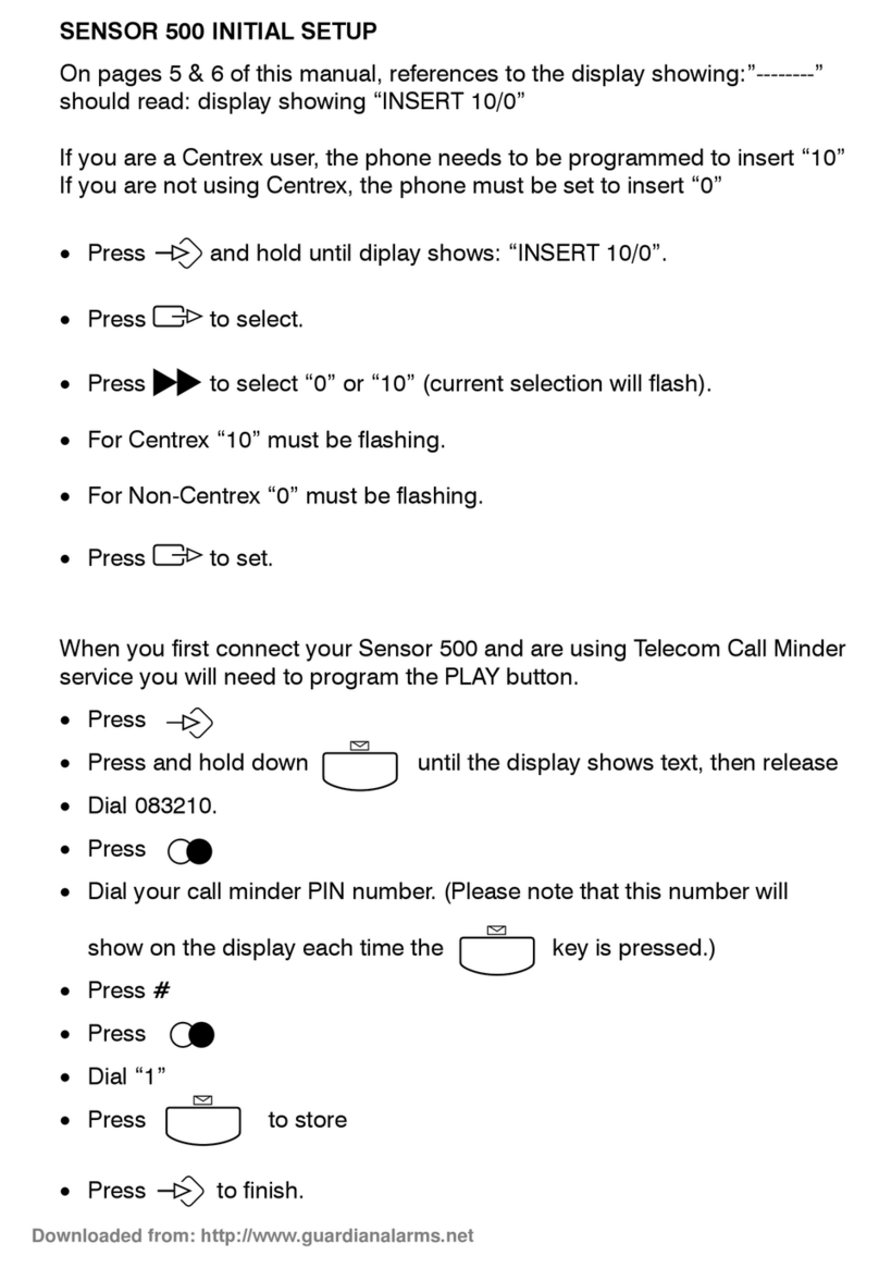 AUDIOLINE SENSOR 500 Initial setup guide