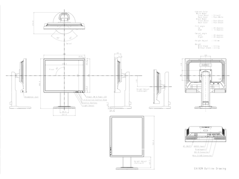NEC MultiSync EA192M Guide