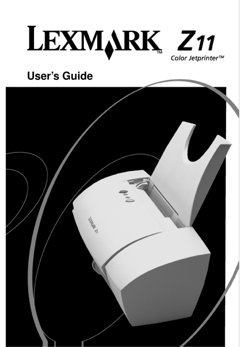 Lexmark 70D0000 - Z11 Color Jet Printer User manual