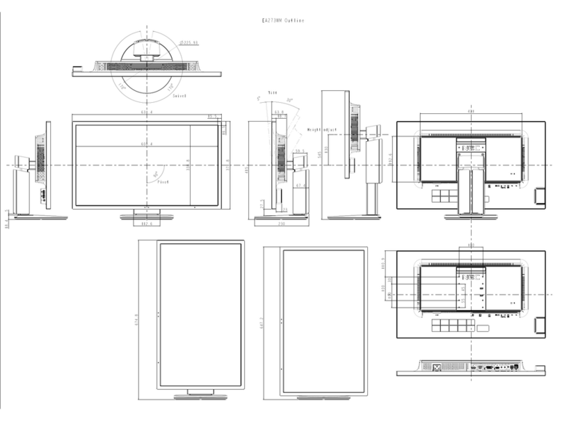 NEC MultiSync EA273WM Parts list manual