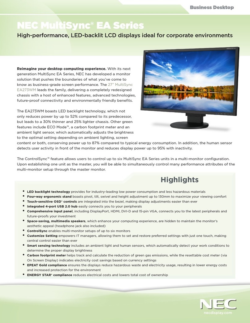 NEC EA273WM-BK User manual
