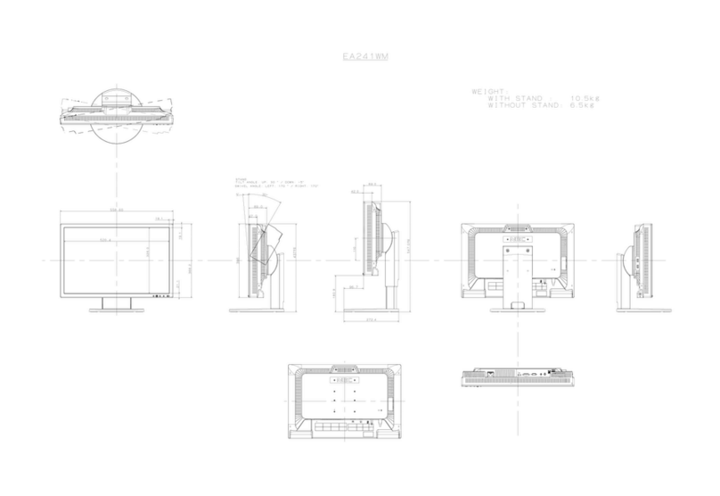 NEC MultiSync EA241WM Parts list manual