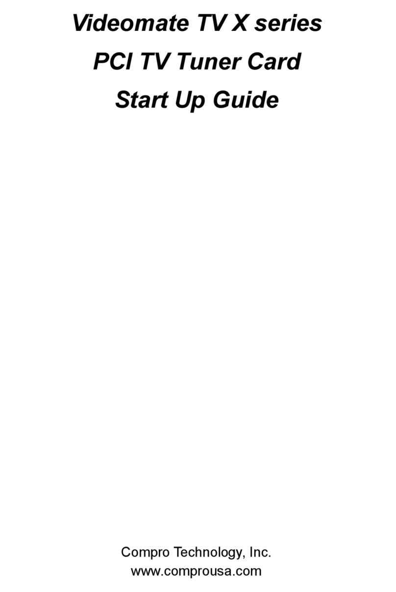 COMPRO X500 - START UP GUIDE manual