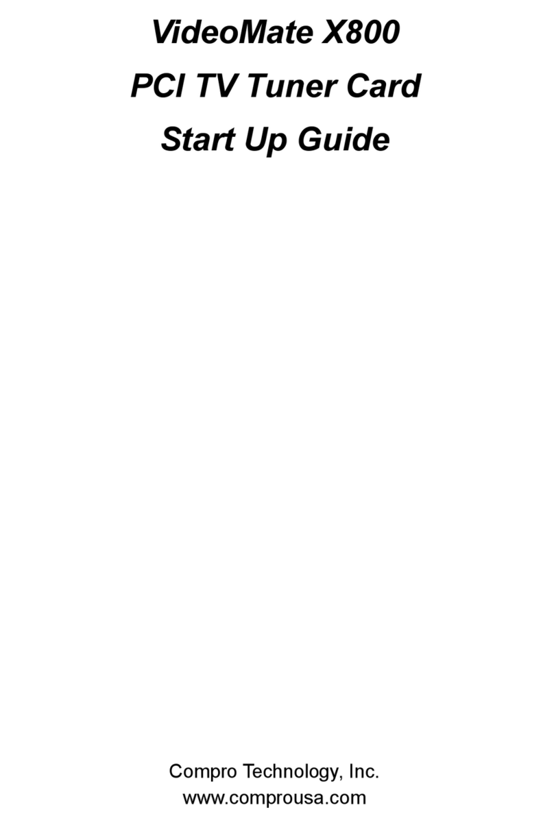 COMPRO X800 - START UP GUIDE User manual