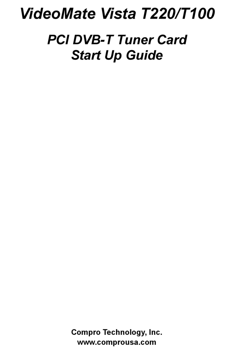 COMPRO VISTA T100 - START UP GUIDE User manual