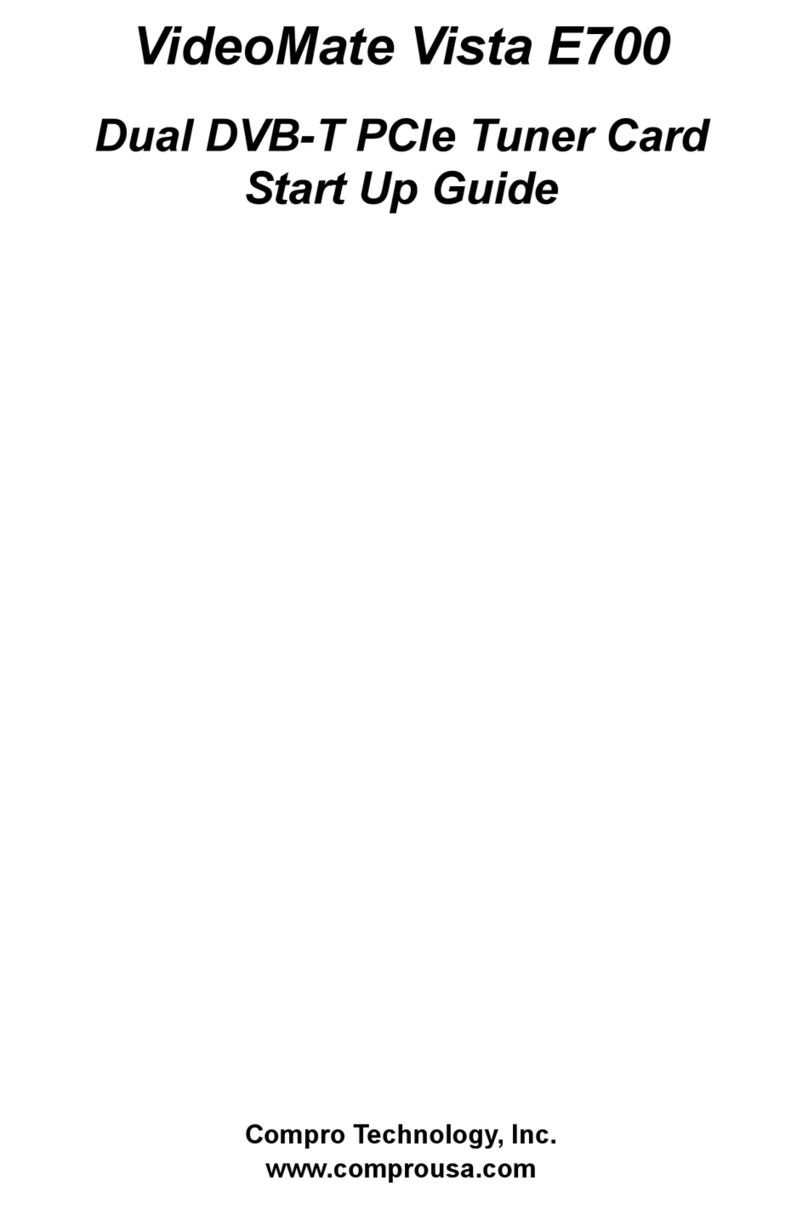 COMPRO VISTA E700 - START UP GUIDE User manual