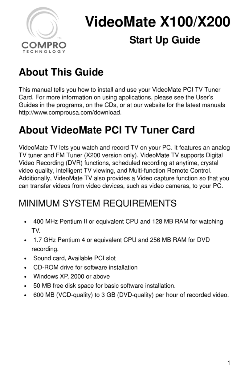 COMPRO X100 - START UP GUIDE manual COMPRO X100 - START UP GUIDE manual