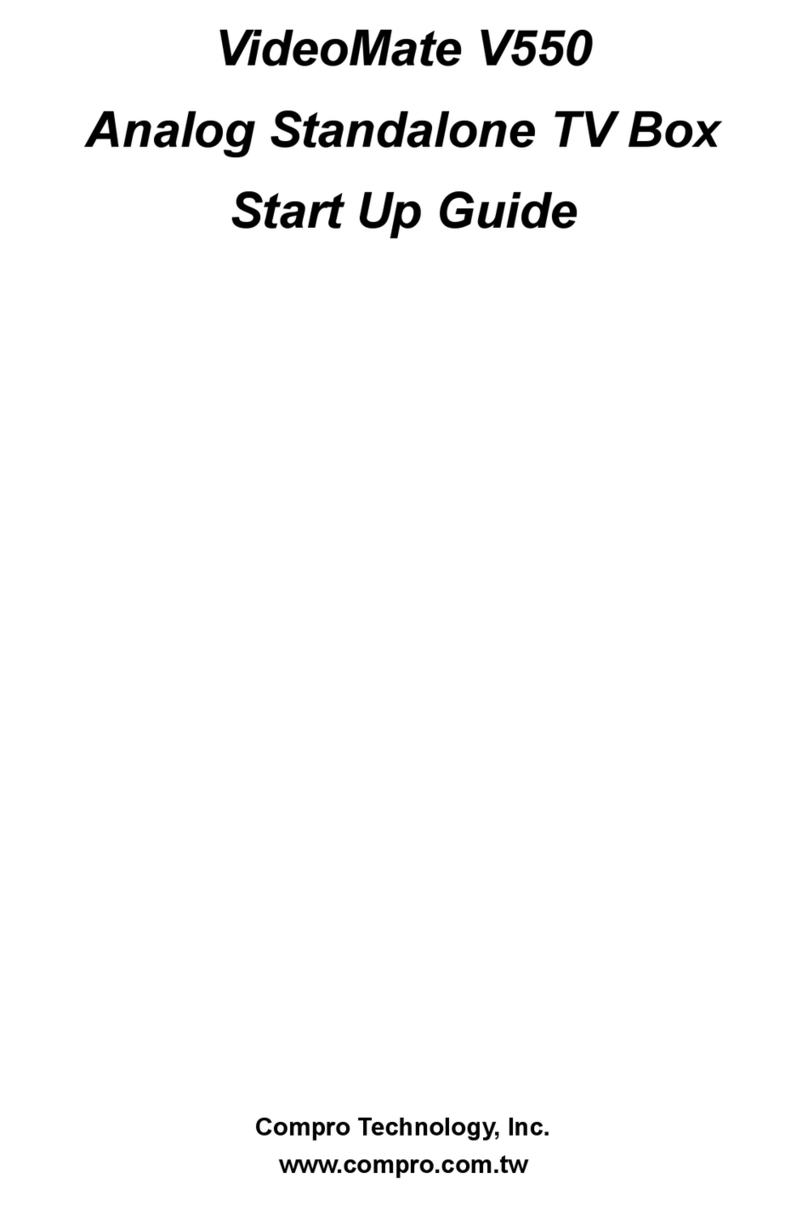 COMPRO V550 - START UP GUIDE manual