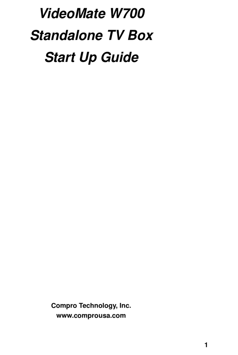 COMPRO W700 - START UP GUIDE User manual COMPRO W700 - START UP GUIDE User manual