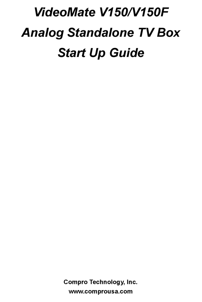 COMPRO V150 - START UP GUIDE User manual COMPRO V150 - START UP GUIDE User manual