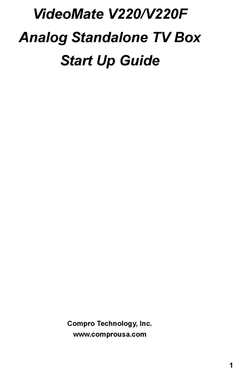 COMPRO V220 - START UP GUIDE manual
