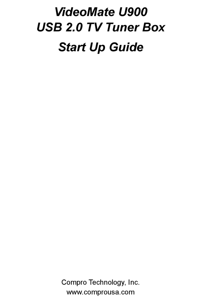 COMPRO U900 - START UP GUIDE manual