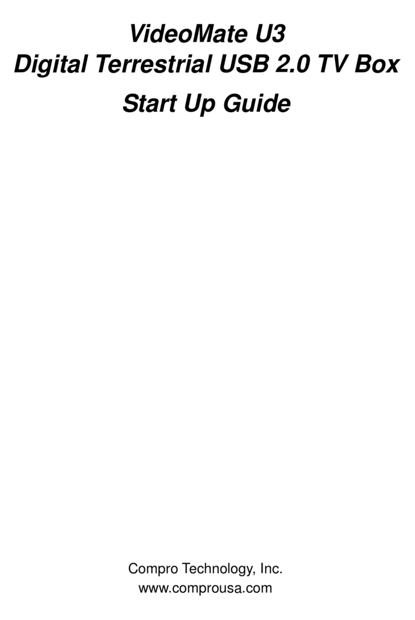 COMPRO U3 - START UP GUIDE User manual COMPRO U3 - START UP GUIDE User manual