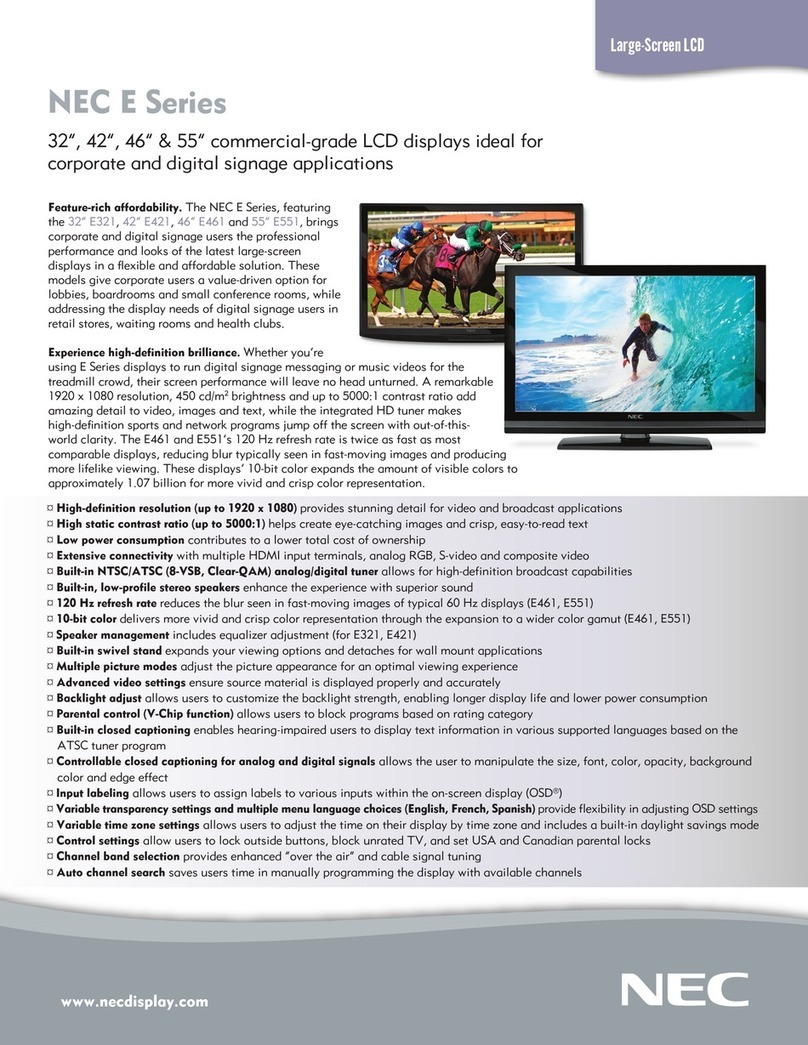 NEC E321 User manual