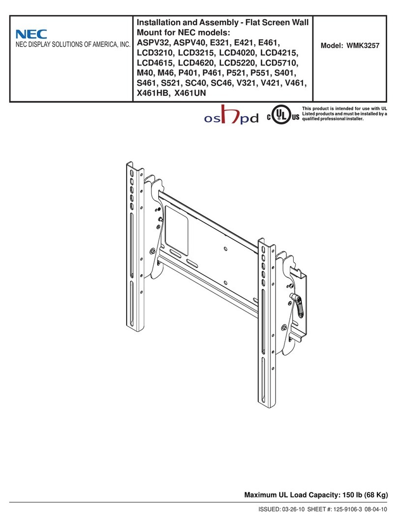 NEC E321 Installation and assembly