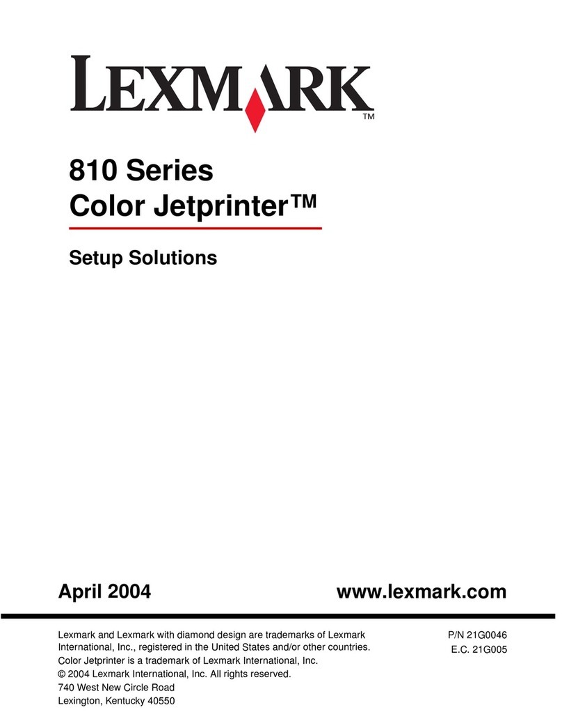 Lexmark 21G8600 - Z 816 Color Jetprinter Inkjet... User manual
