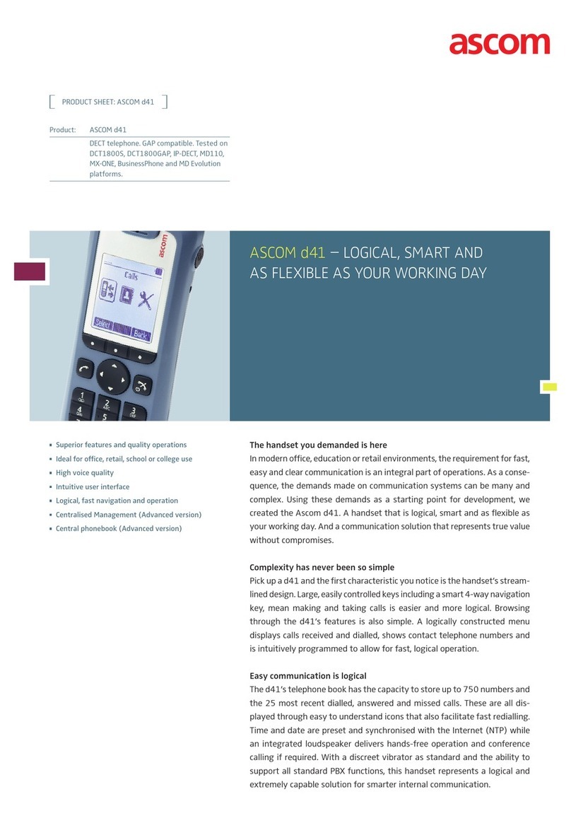 ASCOM d41 DECT User manual