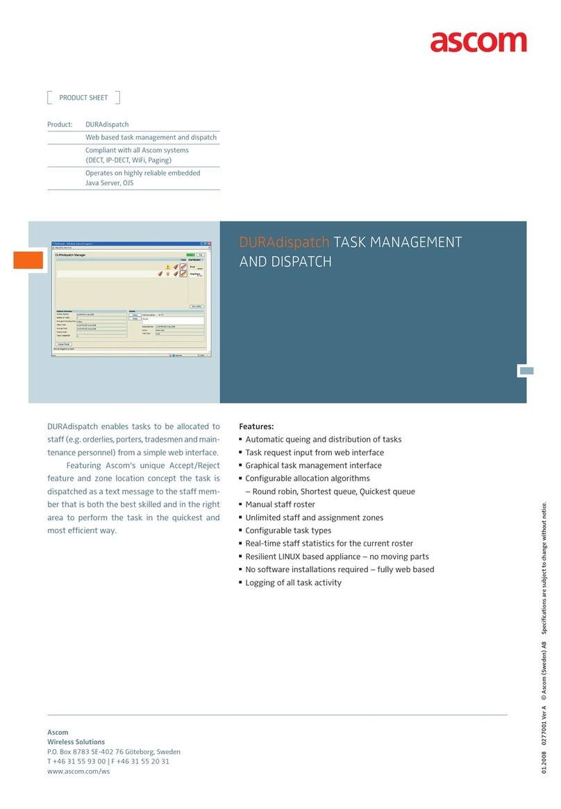 ASCOM DURADISPATCH - DATASHEET 1 User manual