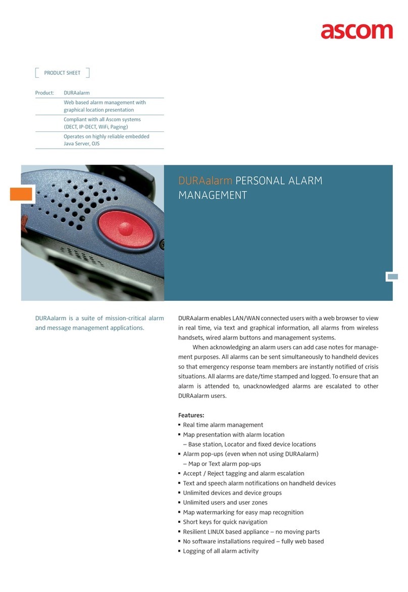 ASCOM DURAALARM - DATASHEET 1 User manual