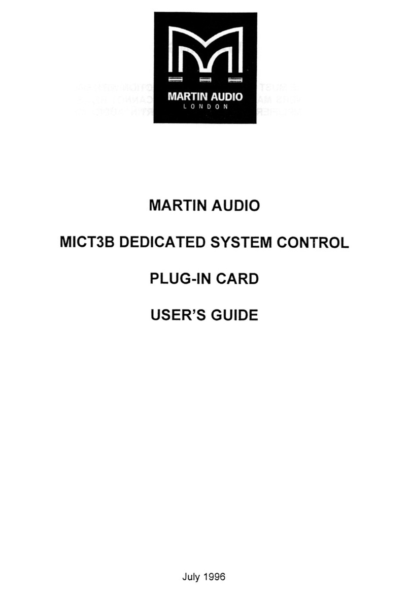 Martin Audio MICT3B - 7-1996 manual