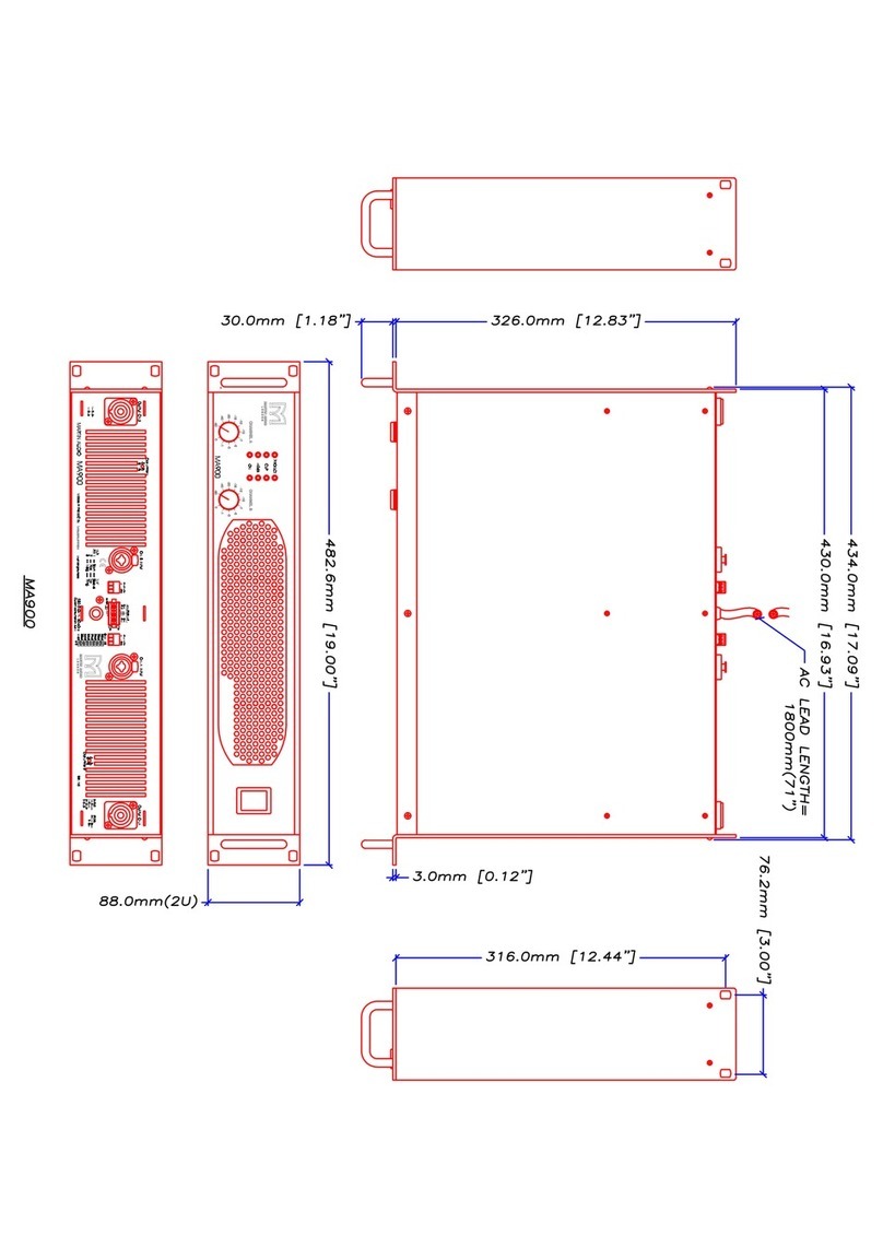 Martin Audio MA900 - SCHEMATICS Dimensions