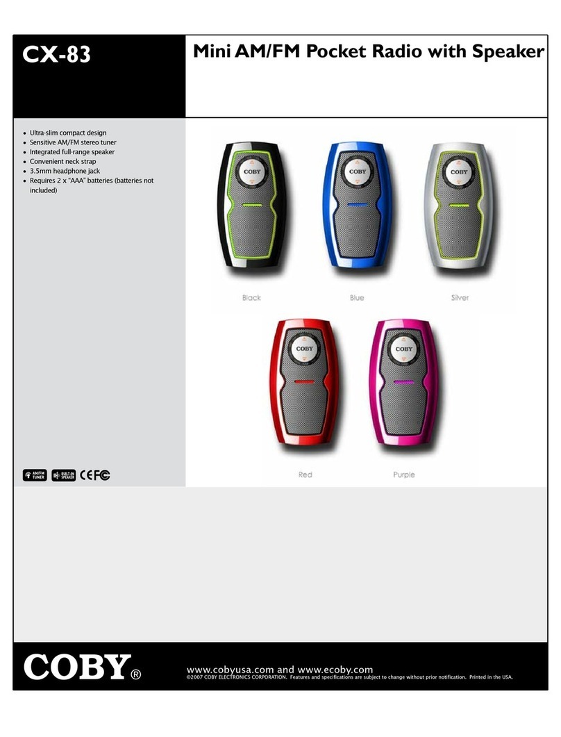 Coby CX-83 - Personal Radio User manual