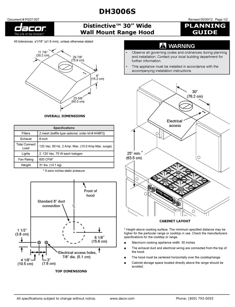 Dacor DH3006 Technical manual