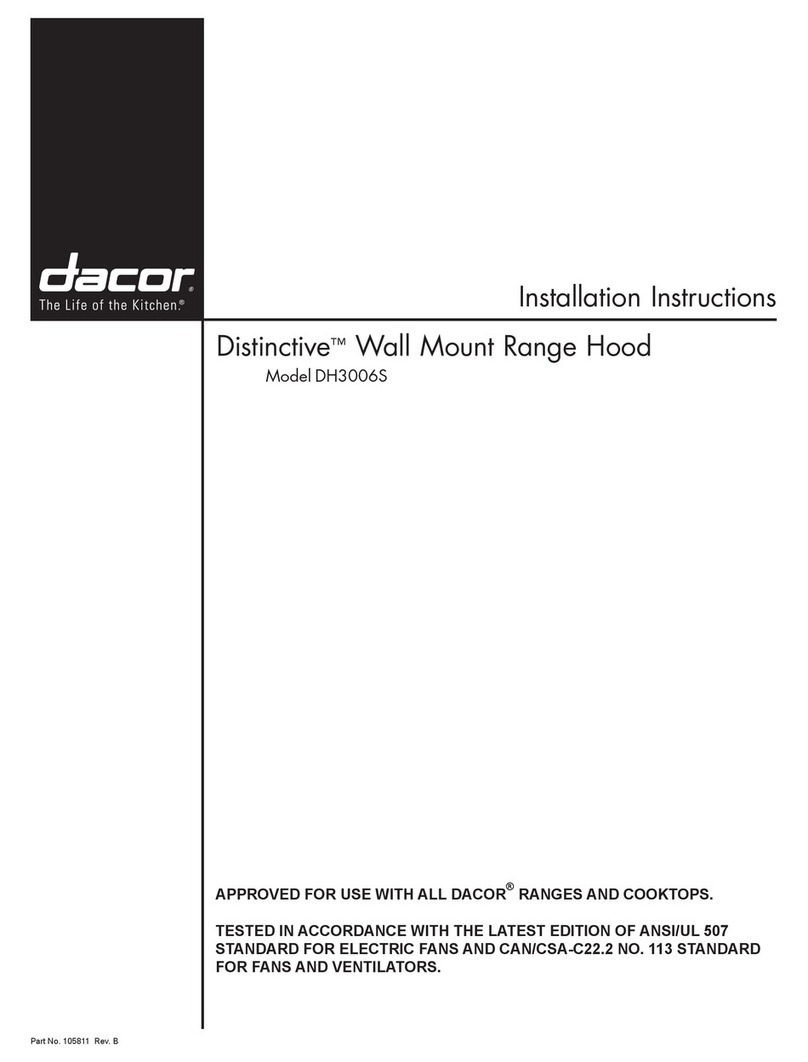 Dacor DH3006 User manual