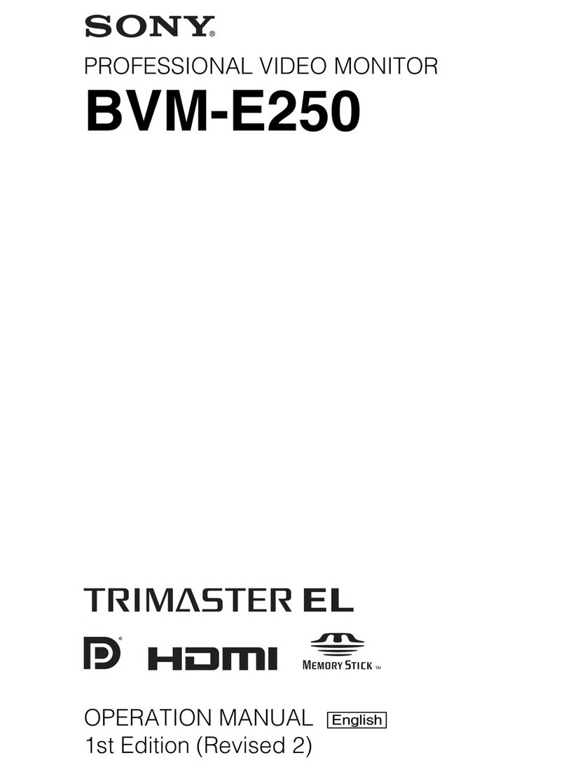 Sony BVM-E250 User manual