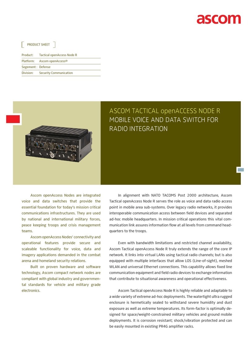ASCOM TACTICAL OPENACCESS NODE R - DATASHEET 1 datasheet ASCOM TACTICAL OPENACCESS NODE R - DATASHEET 1 datasheet