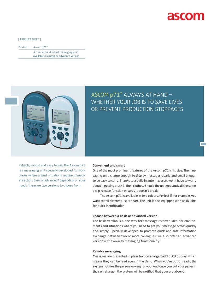 ASCOM teleCOURIER p71 User manual