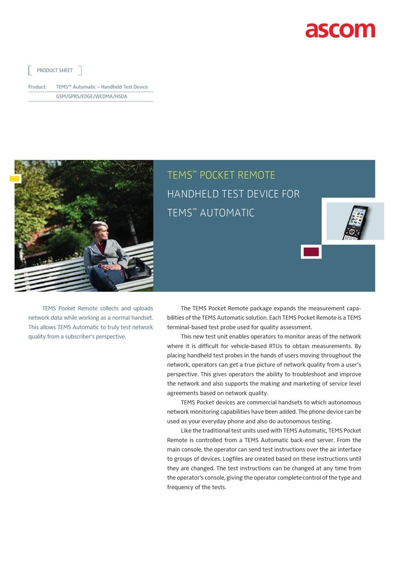 ASCOM TEMS POCKET REMOTE datasheet