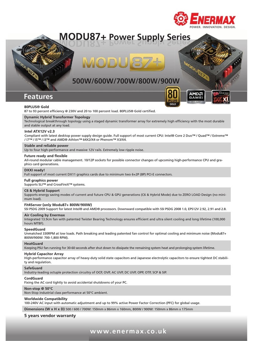 ENERMAX MODU87+ EMG500AWT User manual