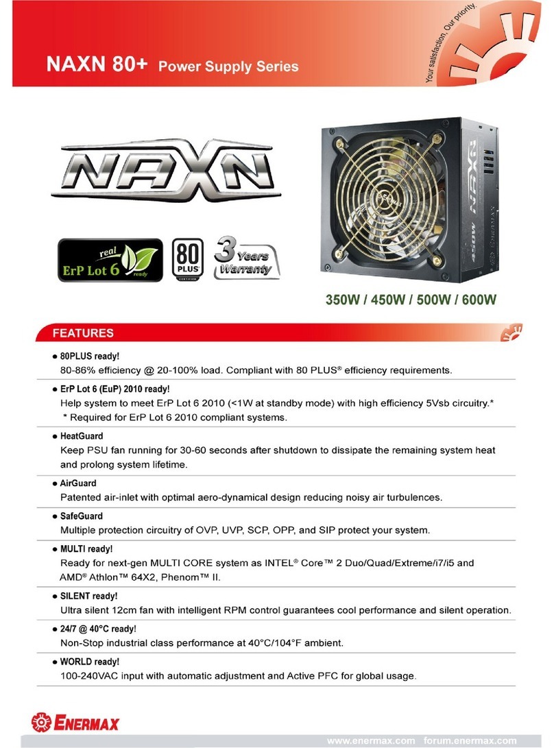 ENERMAX NAXN 80 PLUS User manual
