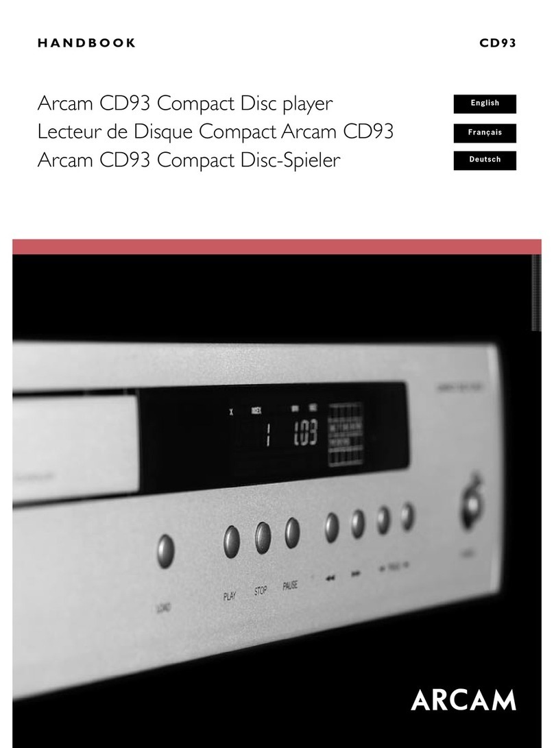 Arcam CD93 User manual