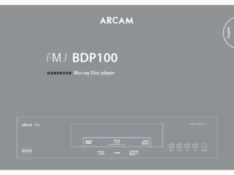 Arcam BDP100 User manual