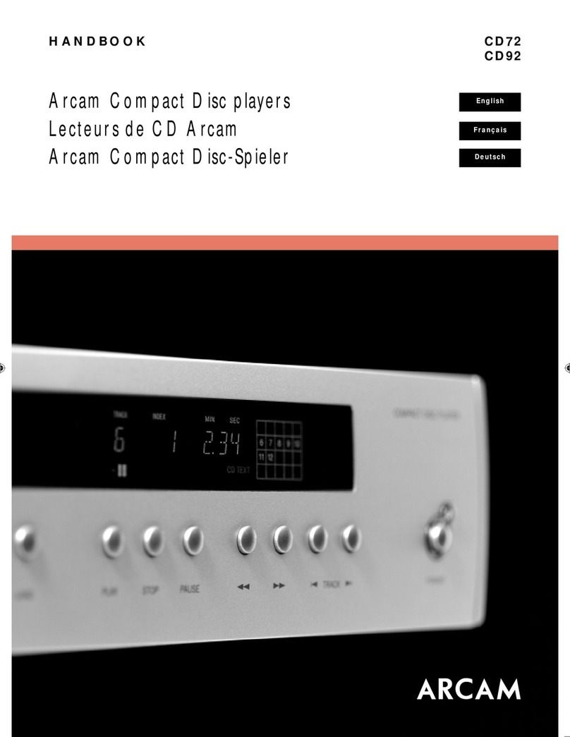 Arcam DiVA CD72 User manual