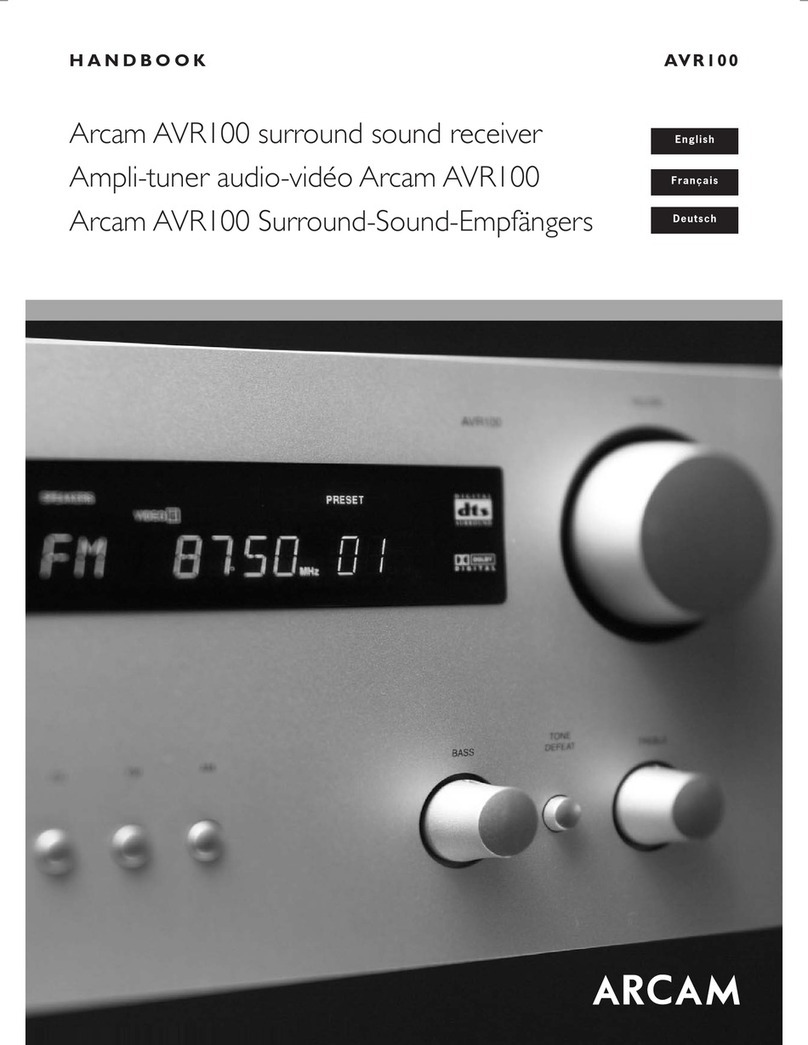 Arcam DiVA AVR100 User manual