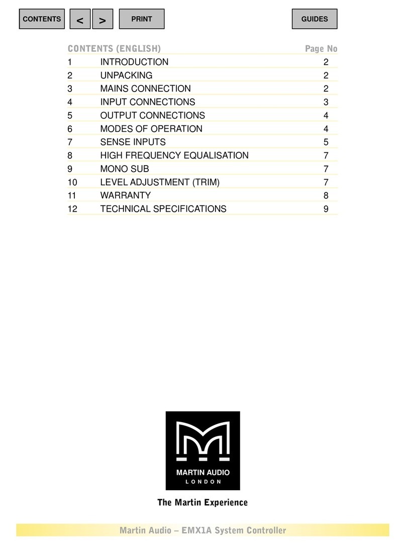 Martin Audio EMX1A User manual Martin Audio EMX1A User manual