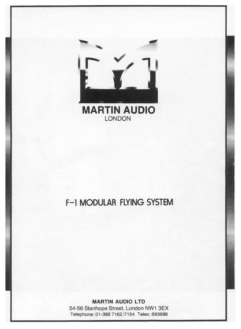 Martin Audio F-1 User manual Martin Audio F-1 User manual