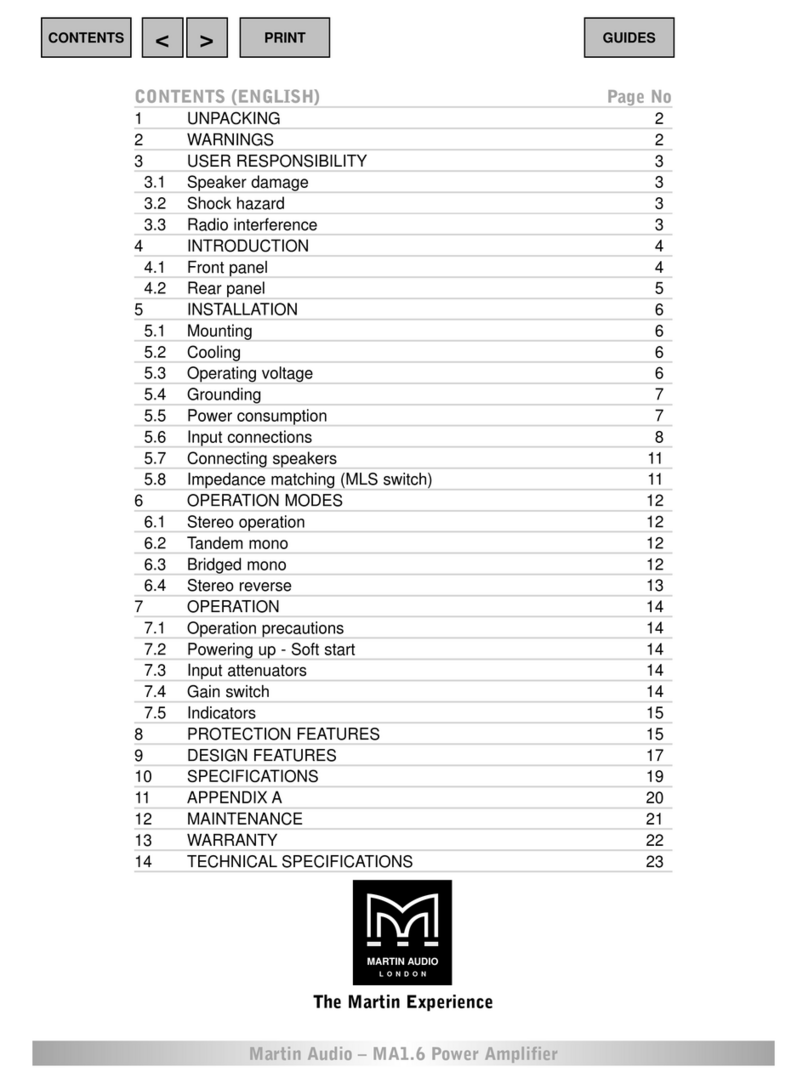 Martin Audio MA1.6 User manual