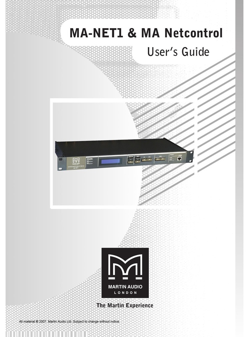 Martin Audio MA NETCONTROL User manual