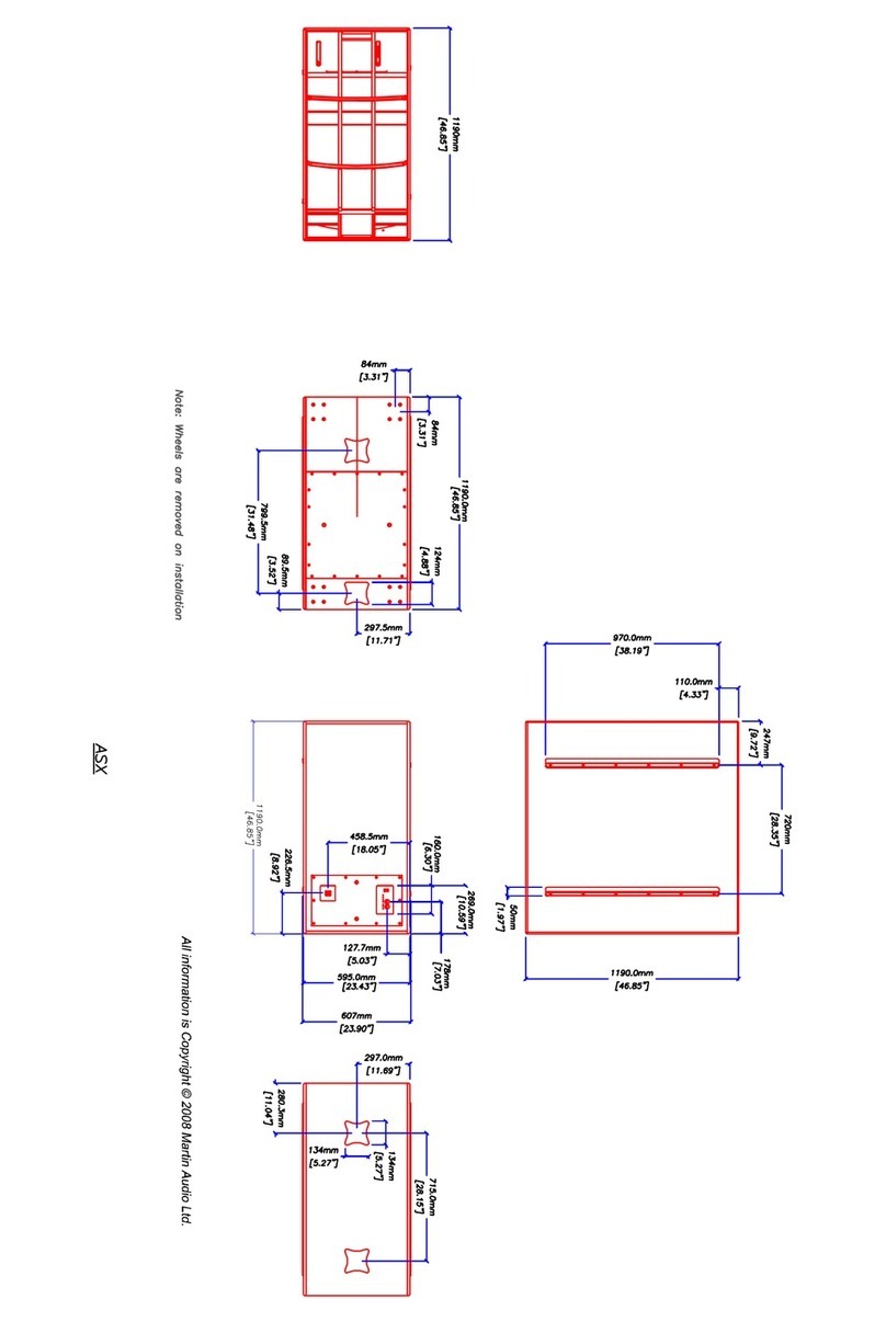 Martin Audio ASX Dimensional drawing Martin Audio ASX Dimensional drawing