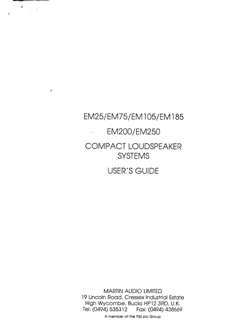 Martin Audio EM105 User manual