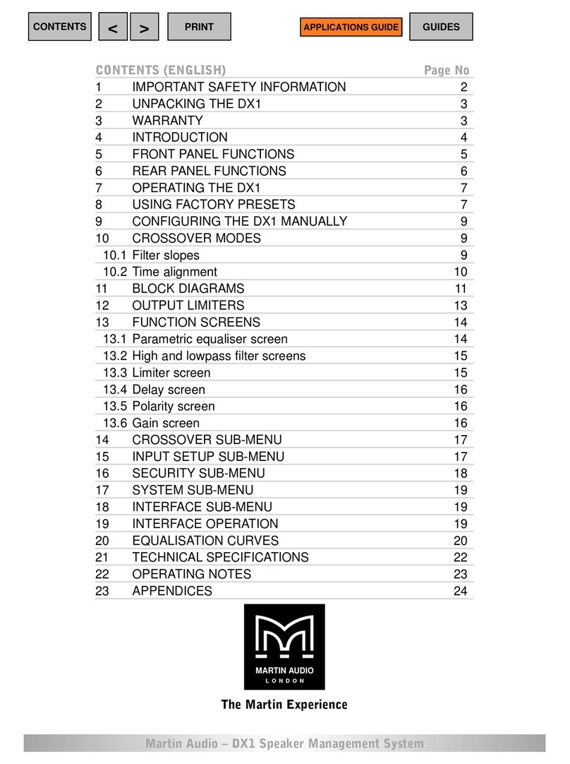 Martin Audio DX1 User manual