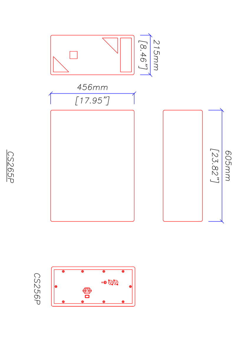 Martin Audio CS265P - SCHEMATICS Dimensional drawing